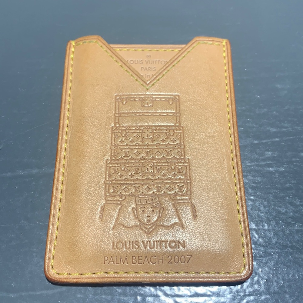 Authentic Louis Vuitton Leather Trunk Card Holder from Palm Beach Event